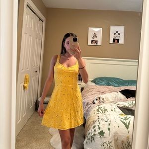 Hollister yellow floral dress